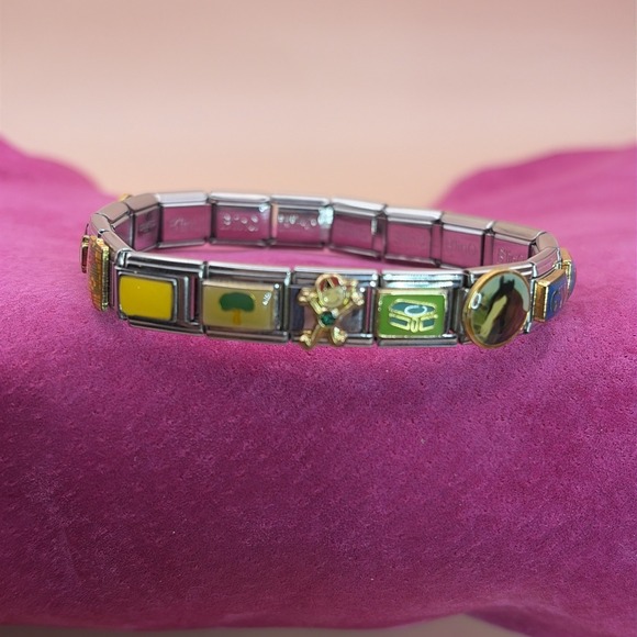 READY TO WEAR Italian Charm Bracelet with 18 Mixed Vintage Charms – Unique Gift - Picture 4 of 4